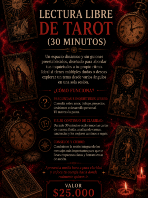 Lectura libre de tarot 1/2 hora