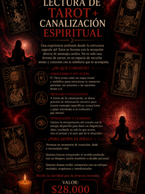 Lectura de tarot mas canalización espiritual